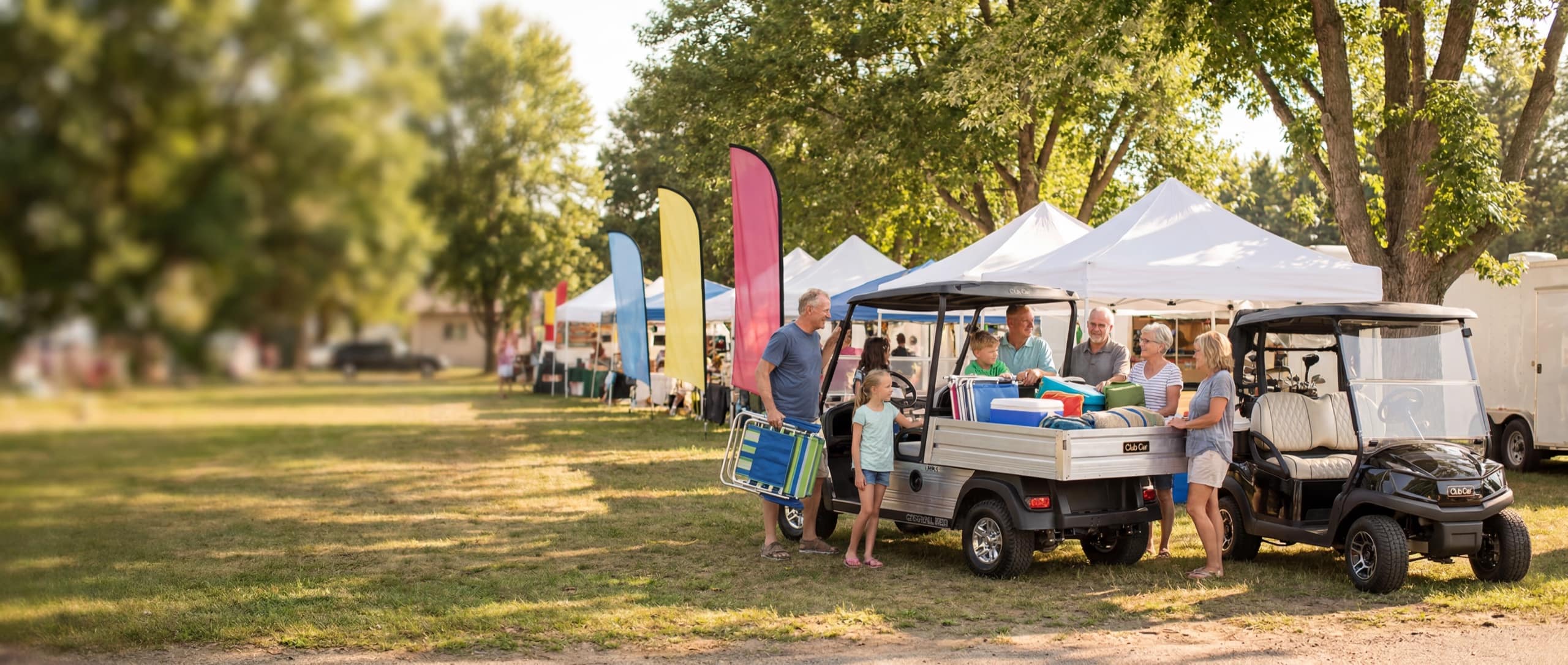 MOR Golf carts and neighbors gathered at a small-town Minnesota community festival